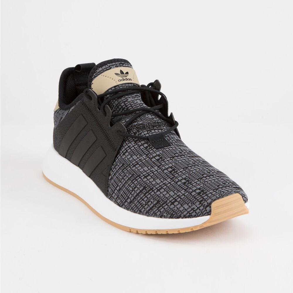 Adidas X PLR Mens Core Black Gray & Tan Running Shoes Size 7.5